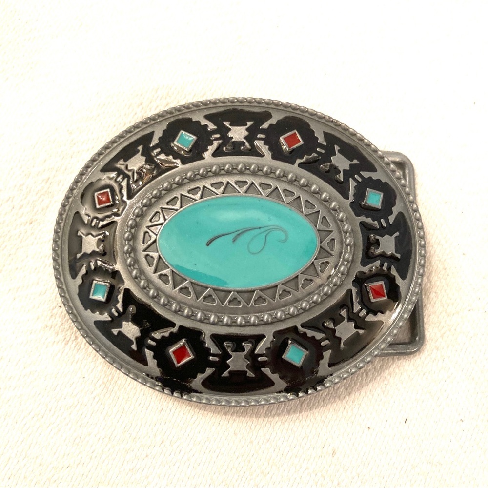 Aztec Style Design Belt Buckle